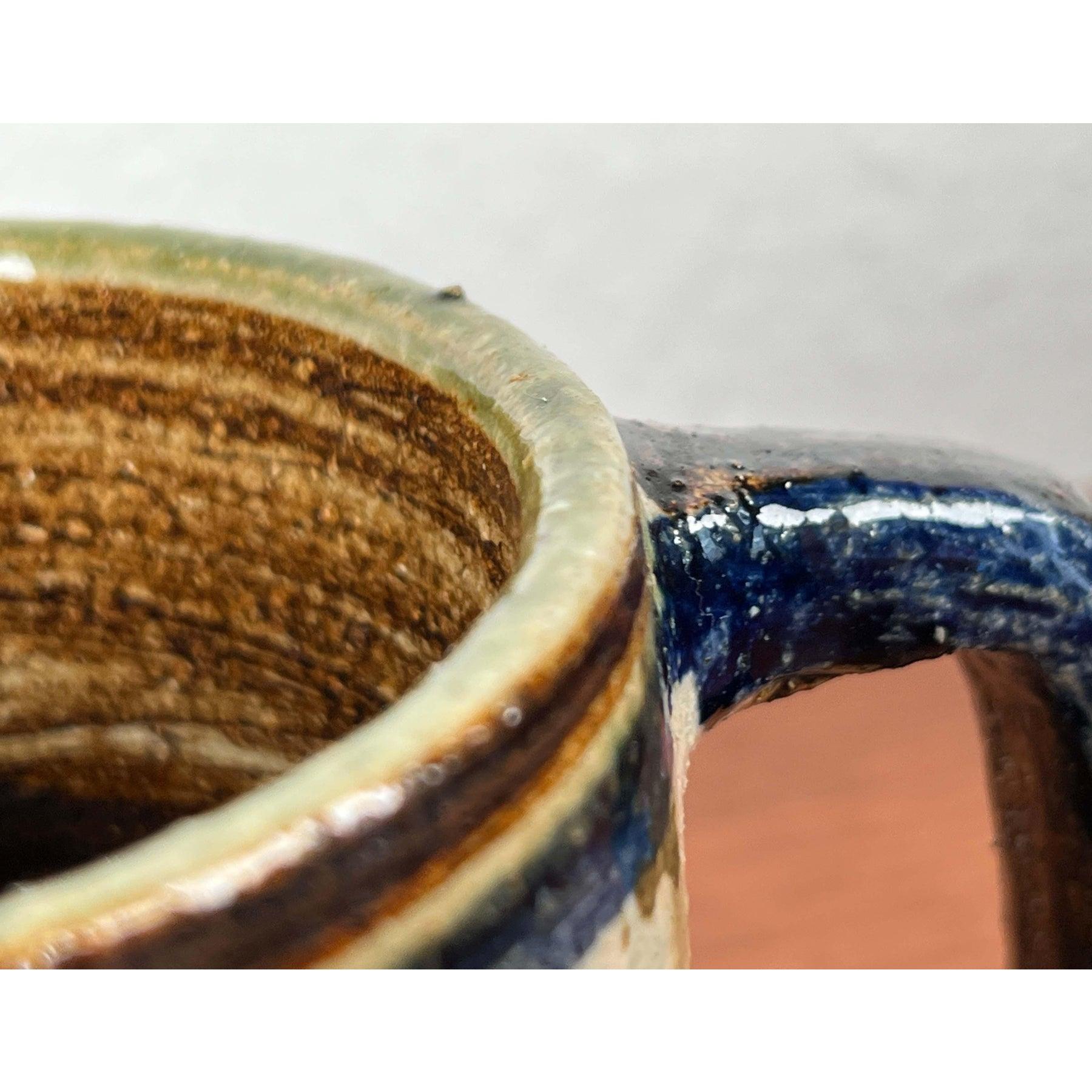 Mid-Century Modern Mug en poterie danoise Studio Pottery du milieu du siècle dernier de Kingo Keramik, années 1960 en vente