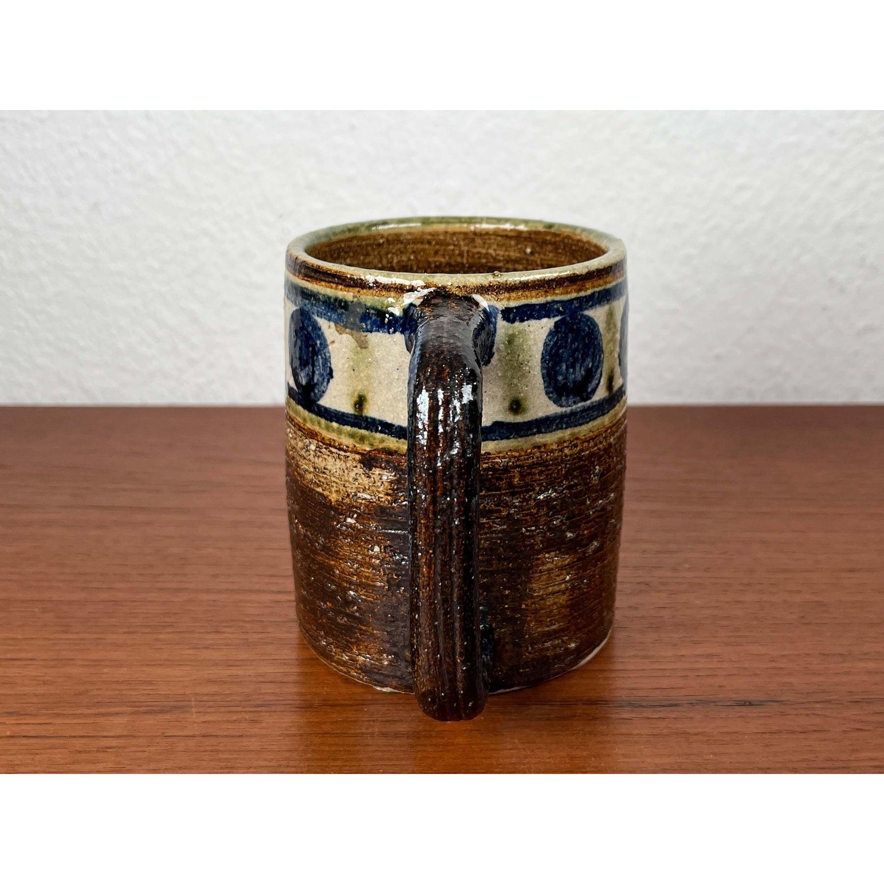 Danois Mug en poterie danoise Studio Pottery du milieu du siècle dernier de Kingo Keramik, années 1960 en vente