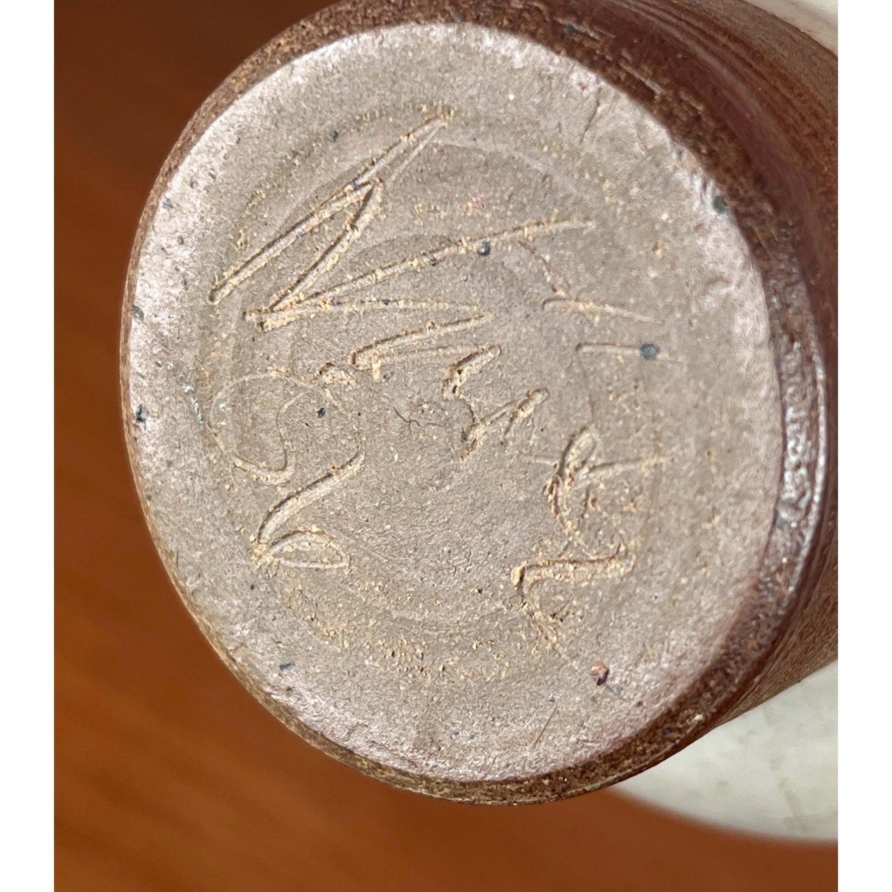 Lámpara de aceite de cerámica danesa de Studio Pottery de mediados de siglo de Aage Würtz, 1956 en Bueno estado para la venta en Hamburg, DE