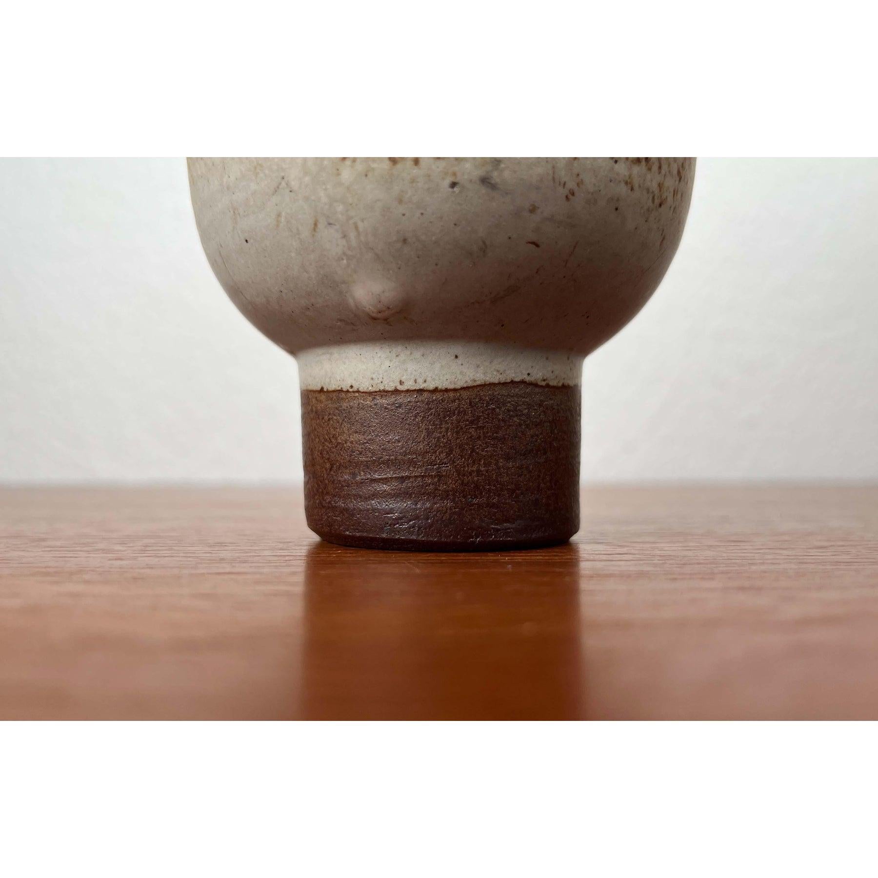 Lámpara de aceite de cerámica danesa de Studio Pottery de mediados de siglo de Aage Würtz, 1956 siglo XX en venta