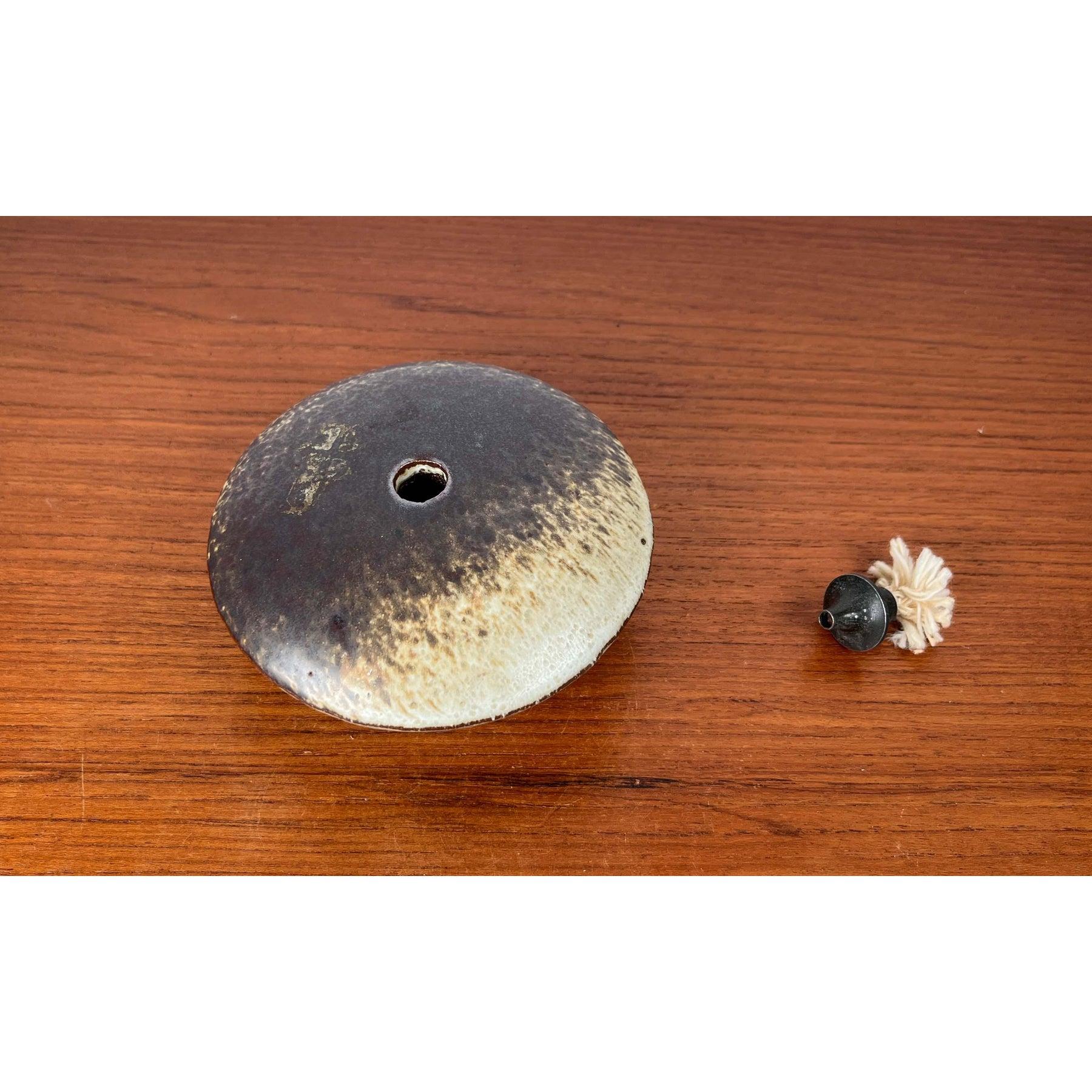 Lámpara de aceite de Studio Pottery danesa moderna de mediados de siglo de Aage Würtz, años 60 en venta 3