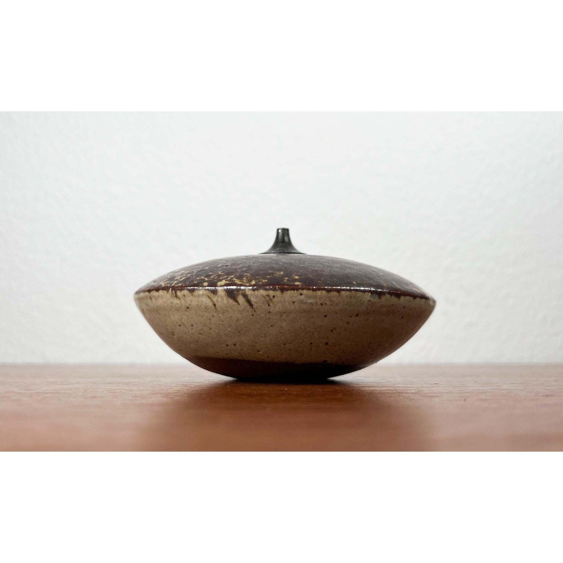 Lámpara de aceite de Studio Pottery danesa moderna de mediados de siglo de Aage Würtz, años 60 en venta 4