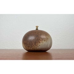 Mid-Century Modern Danish Studio Pottery Oil Lamp from Aage Würtz, 1960s