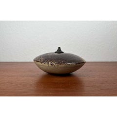 Lampe à huile en Studio Pottery danois moderne du milieu du siècle d'Aage Würtz, années 1960