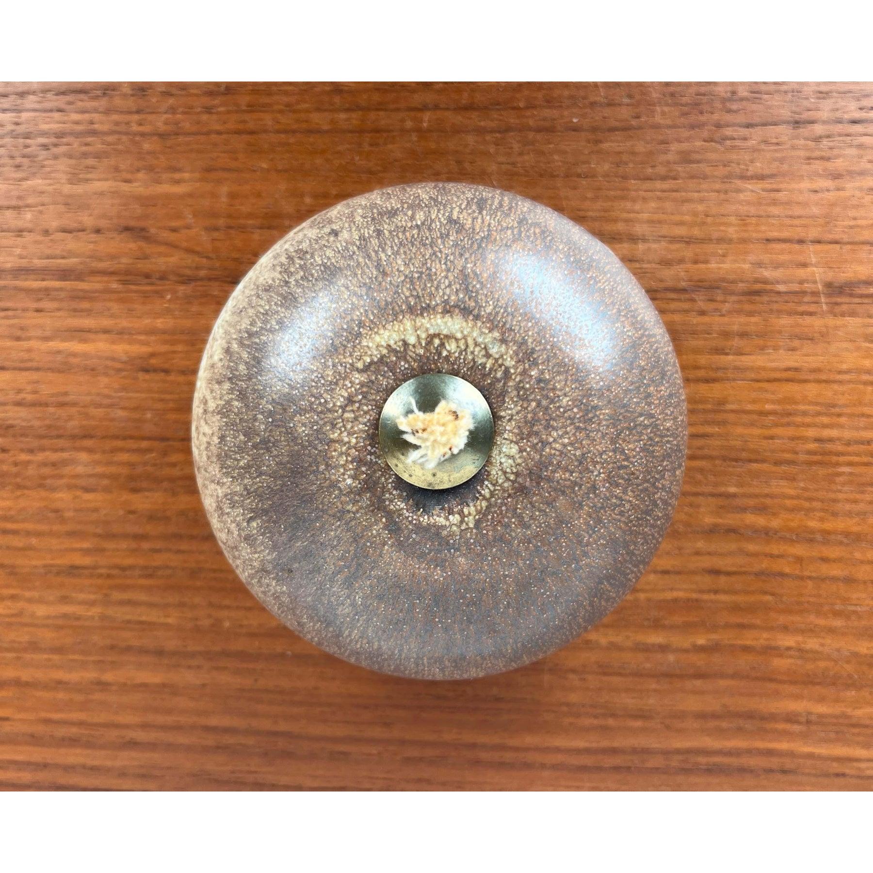 Lámpara de aceite de Studio Pottery danesa moderna de mediados de siglo de Aage Würtz, años 60 en venta 2
