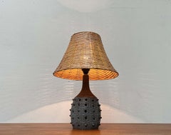 Mid-Century Modern Danish Studio Pottery Table Lamp by Jette Hellerøe, 1960s