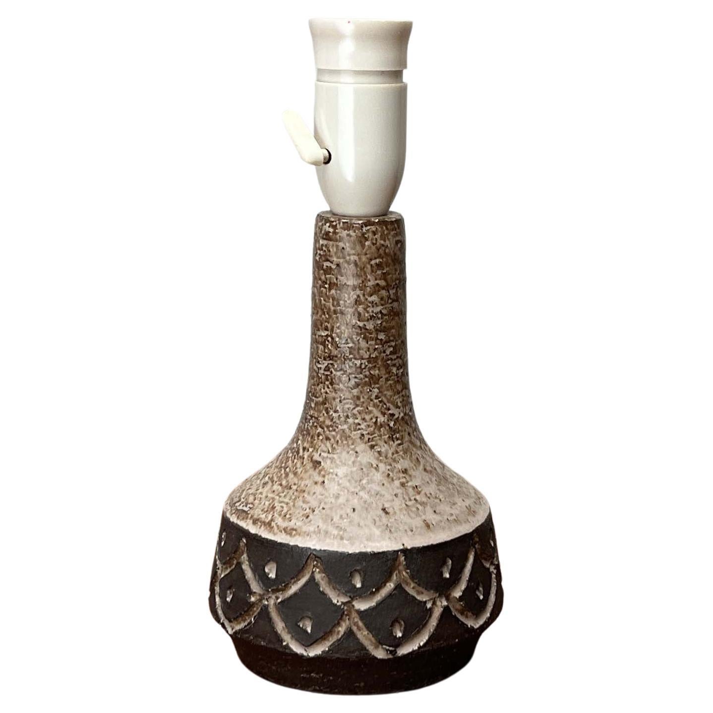 Mid-Century Modern Danish Studio Pottery Table Lamp from Lovemose, 1960s