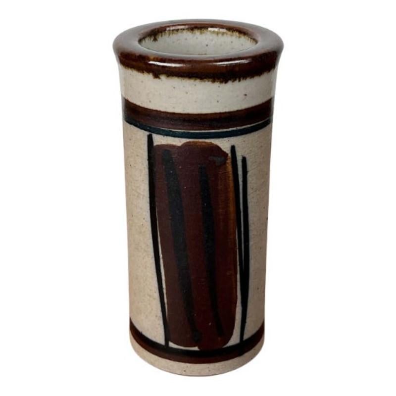 Moderne dänische Studio Pottery Vase aus der Jahrhundertmitte von Hanne Stentoj, 1960er Jahre