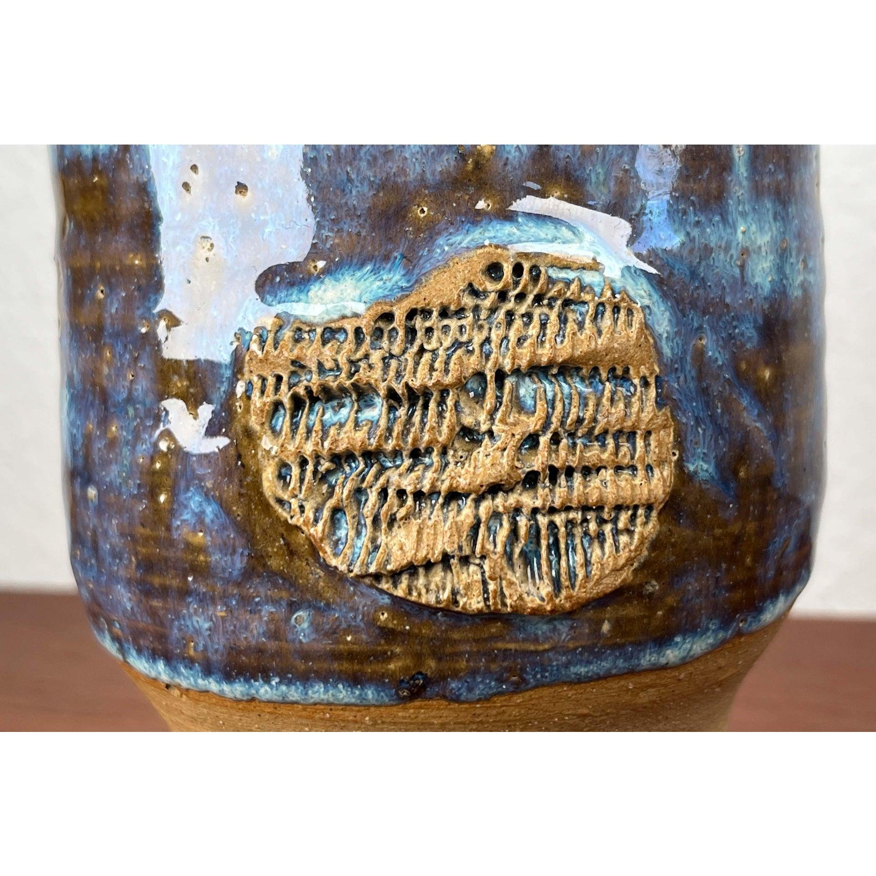 Moderne dänische Studio Pottery Vase aus der Jahrhundertmitte von Linder Stentøj, 1960er Jahre im Angebot 7