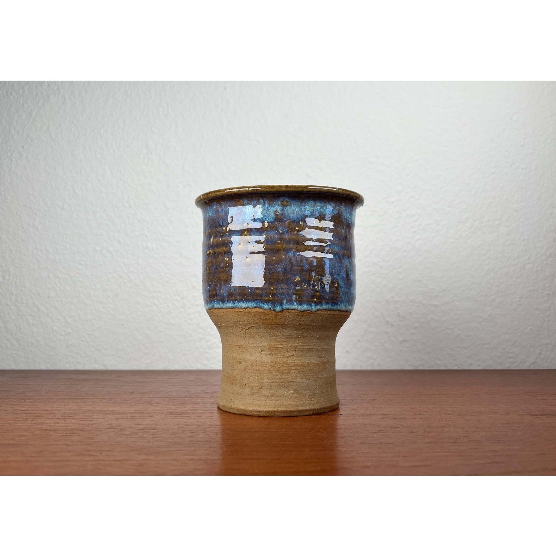 Moderne dänische Studio Pottery Vase aus der Jahrhundertmitte von Linder Stentøj, 1960er Jahre (Moderne der Mitte des Jahrhunderts) im Angebot