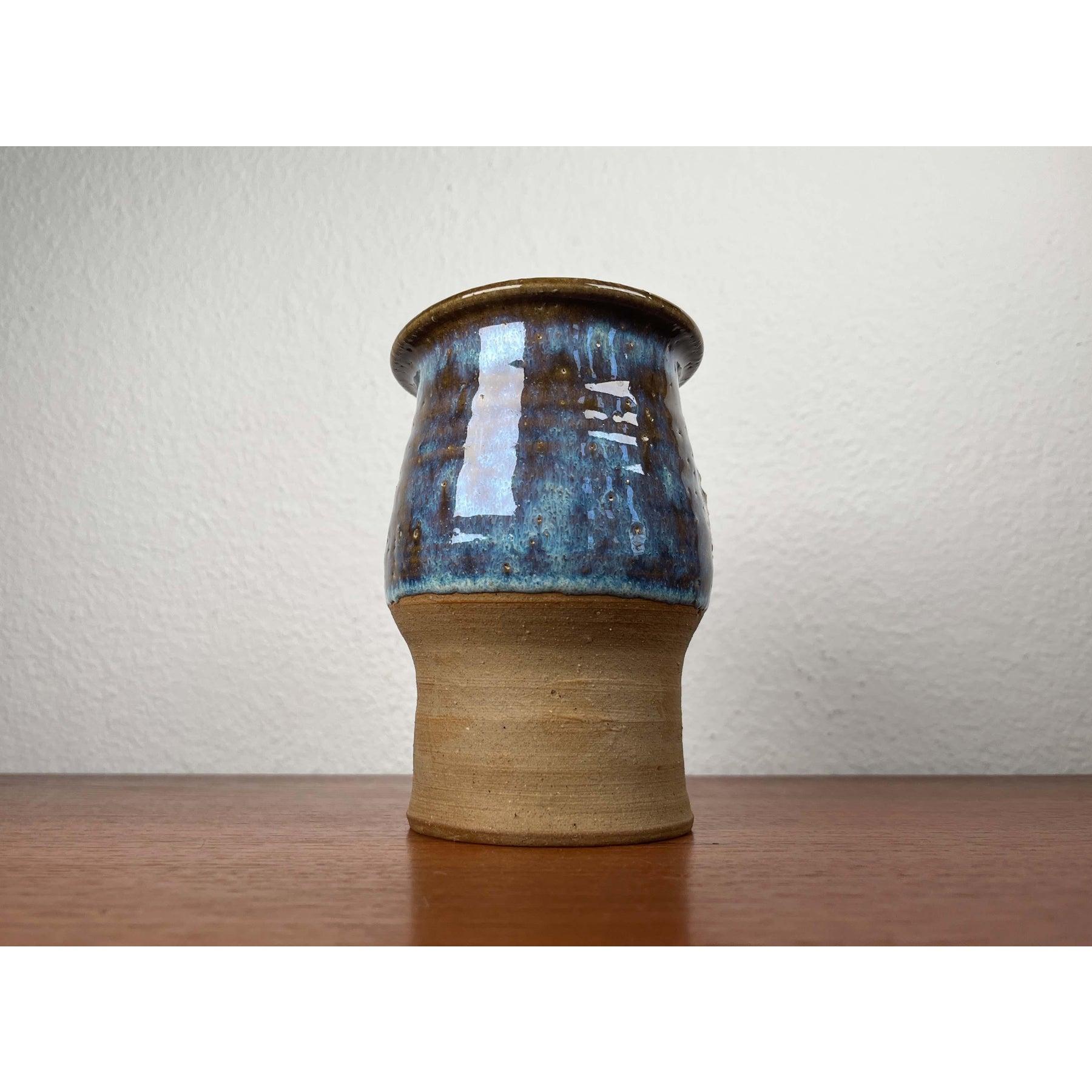 Moderne dänische Studio Pottery Vase aus der Jahrhundertmitte von Linder Stentøj, 1960er Jahre im Angebot 2