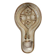 Candelabro de pared danés moderno de mediados de siglo de Studio Pottery de Søholm, años 60