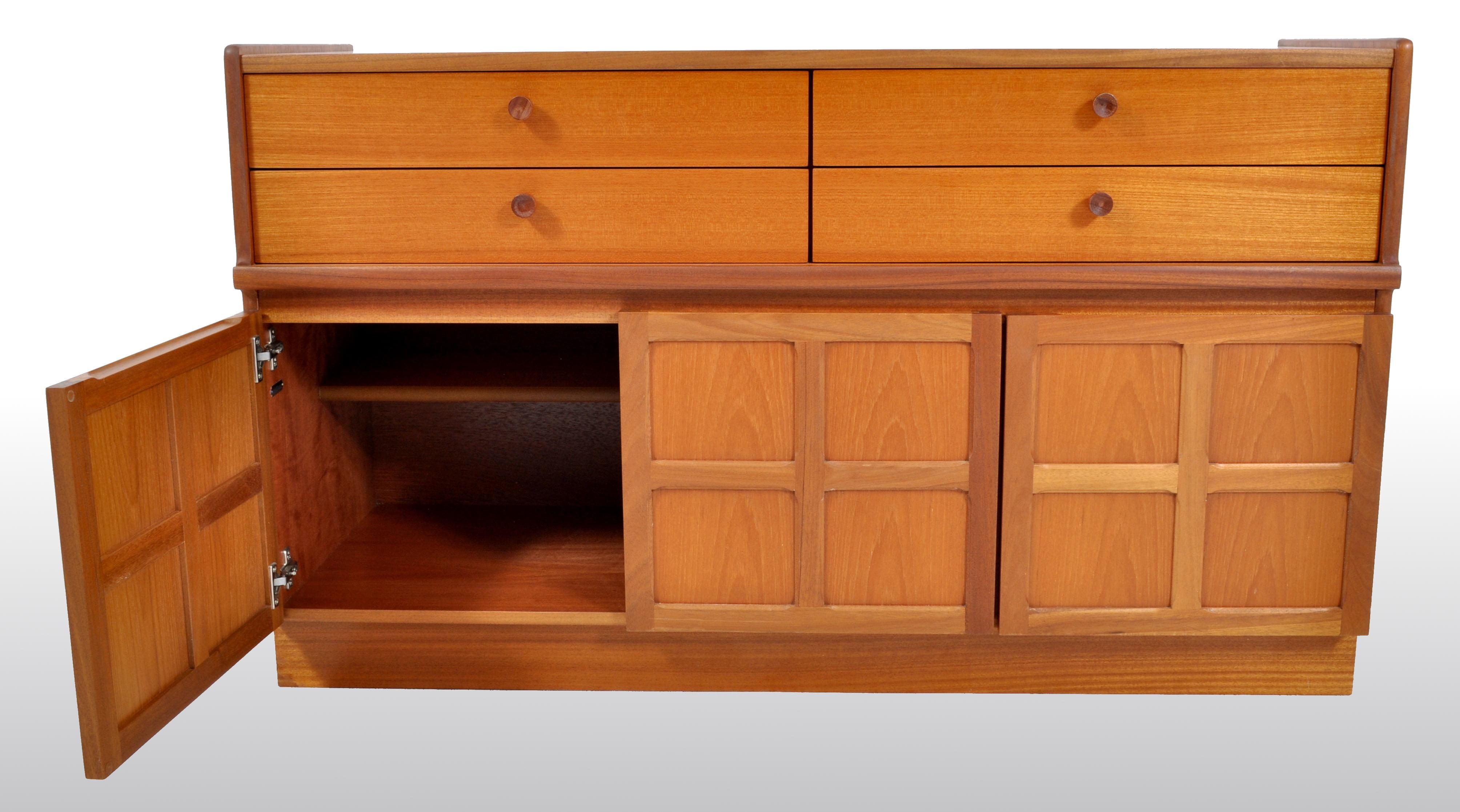 20th Century Mid-Century Modern Danish Style Cabinet in Teak by Nathan Furniture, 1960s