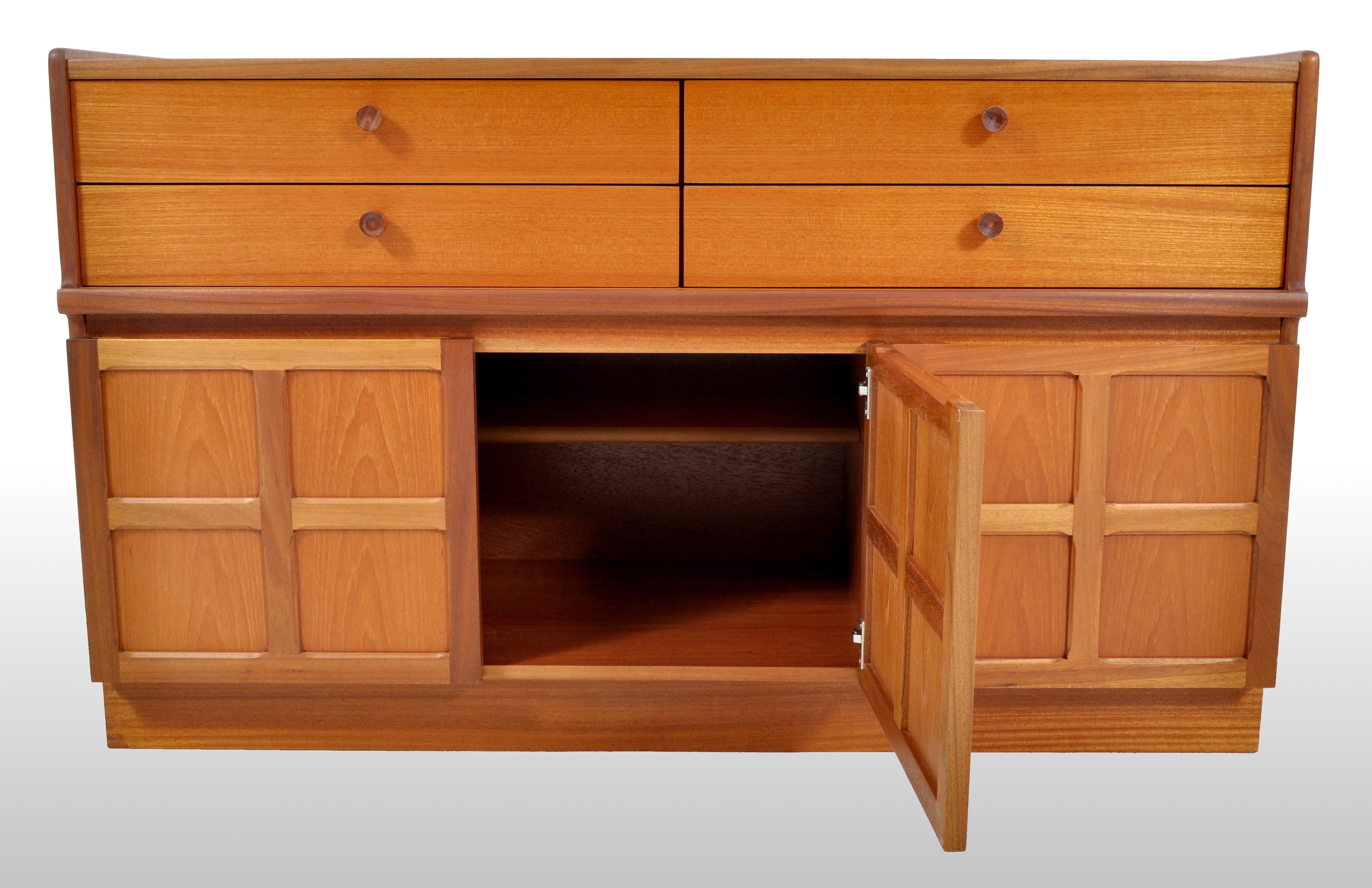 Mid-Century Modern Danish Style Cabinet in Teak by Nathan Furniture, 1960s 1
