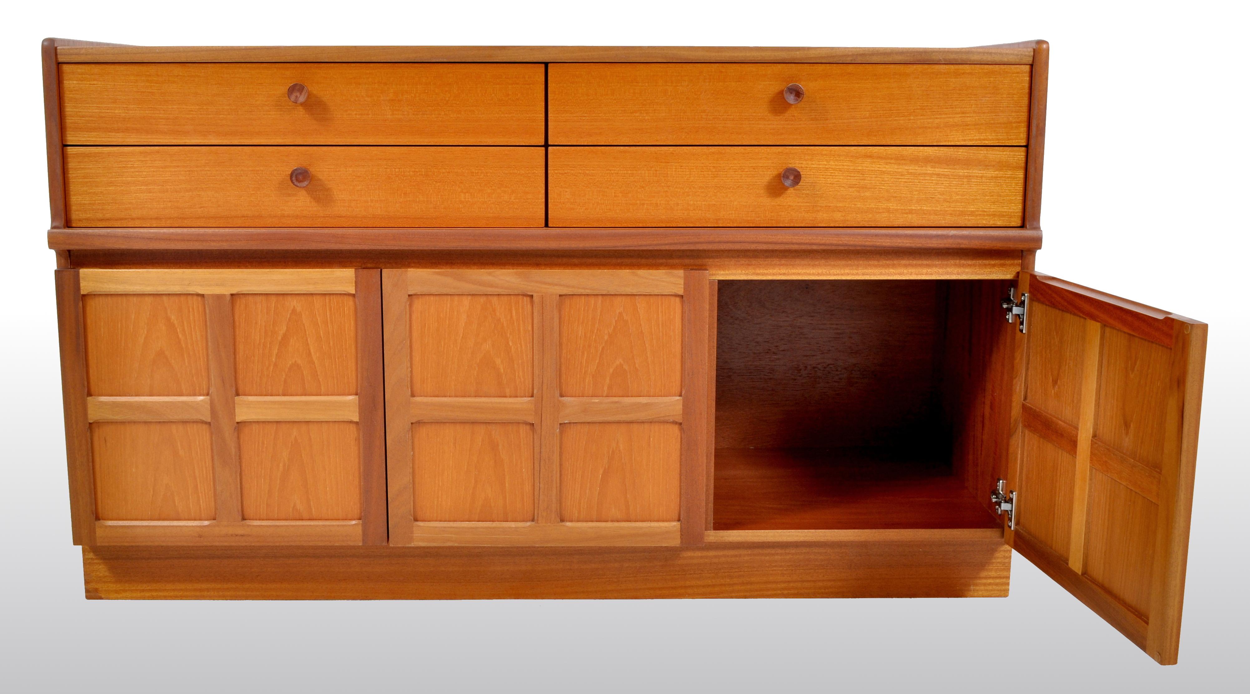 Mid-Century Modern Danish Style Cabinet in Teak by Nathan Furniture, 1960s 2