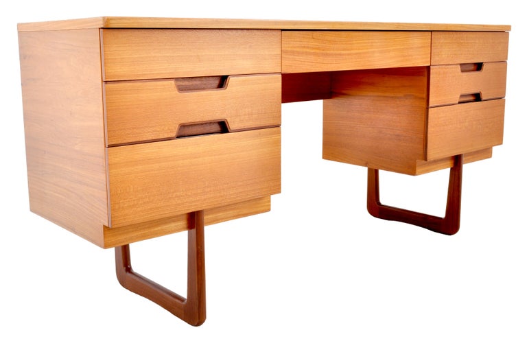 Mid Century Modern Danish Style Desk In Teak 1960s For Sale At