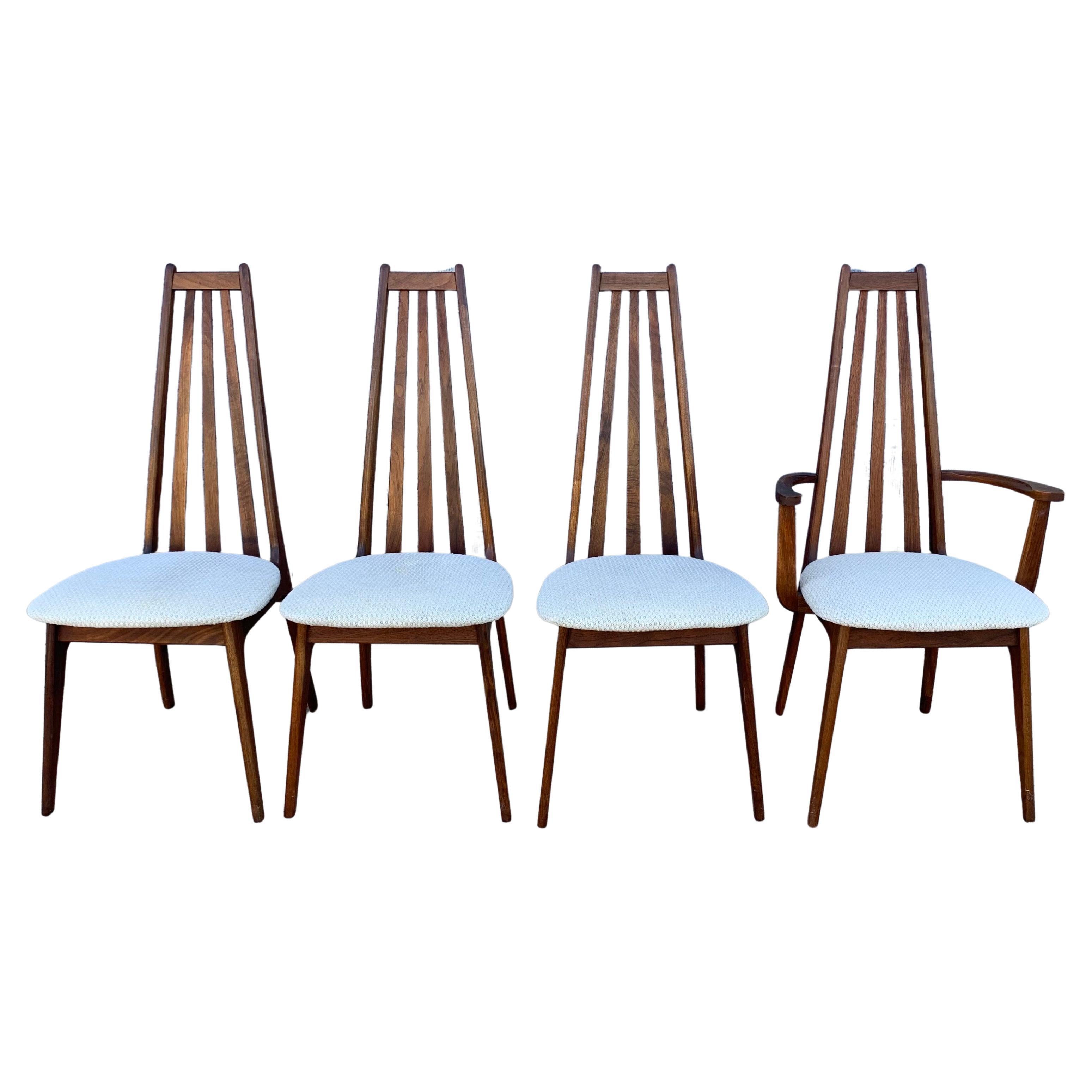 Chaises de salle à manger à dossier haut de style danois du milieu du siècle dernier en vente