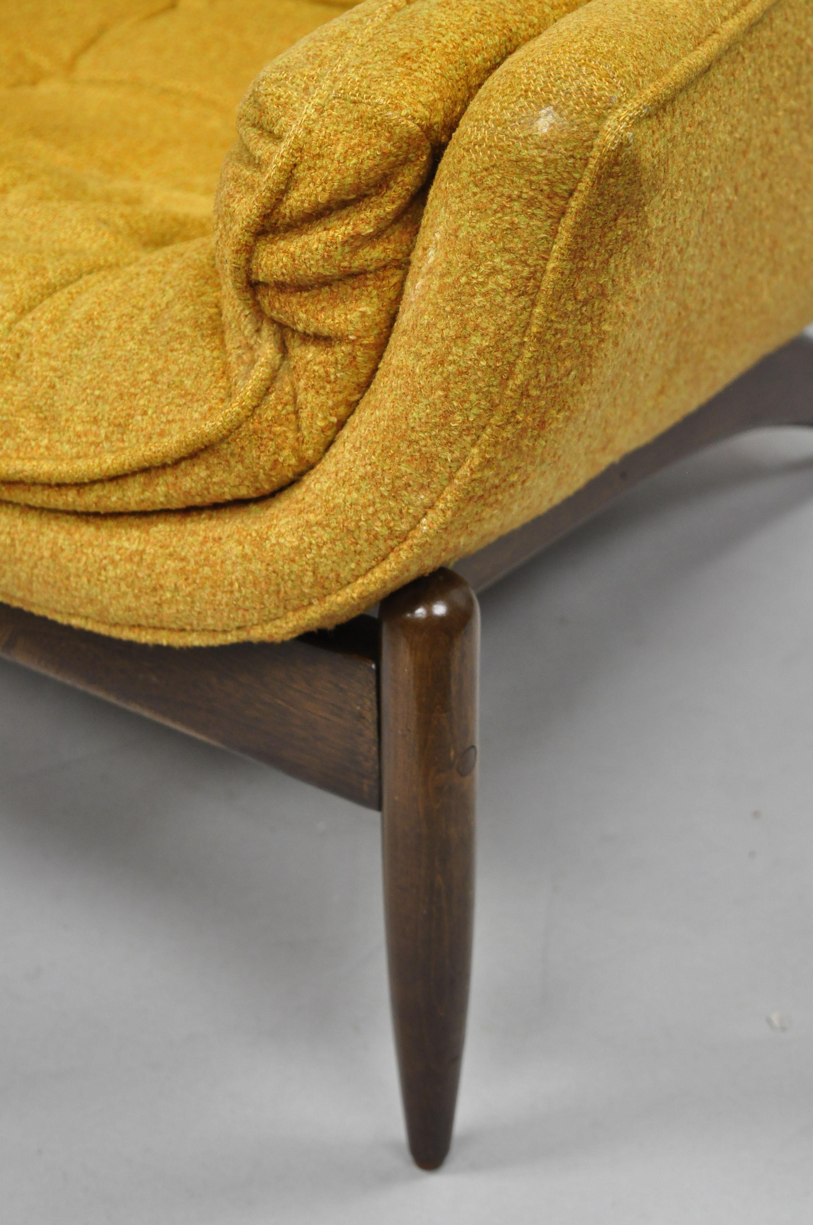 Mid-Century Modern Danish Style Kroehler Sculptural Lounge Club Chair & Ottoman 4
