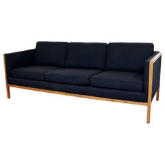 Mid-Century Modern Danish Style Monarch Sofa on Wood Base, 1960s