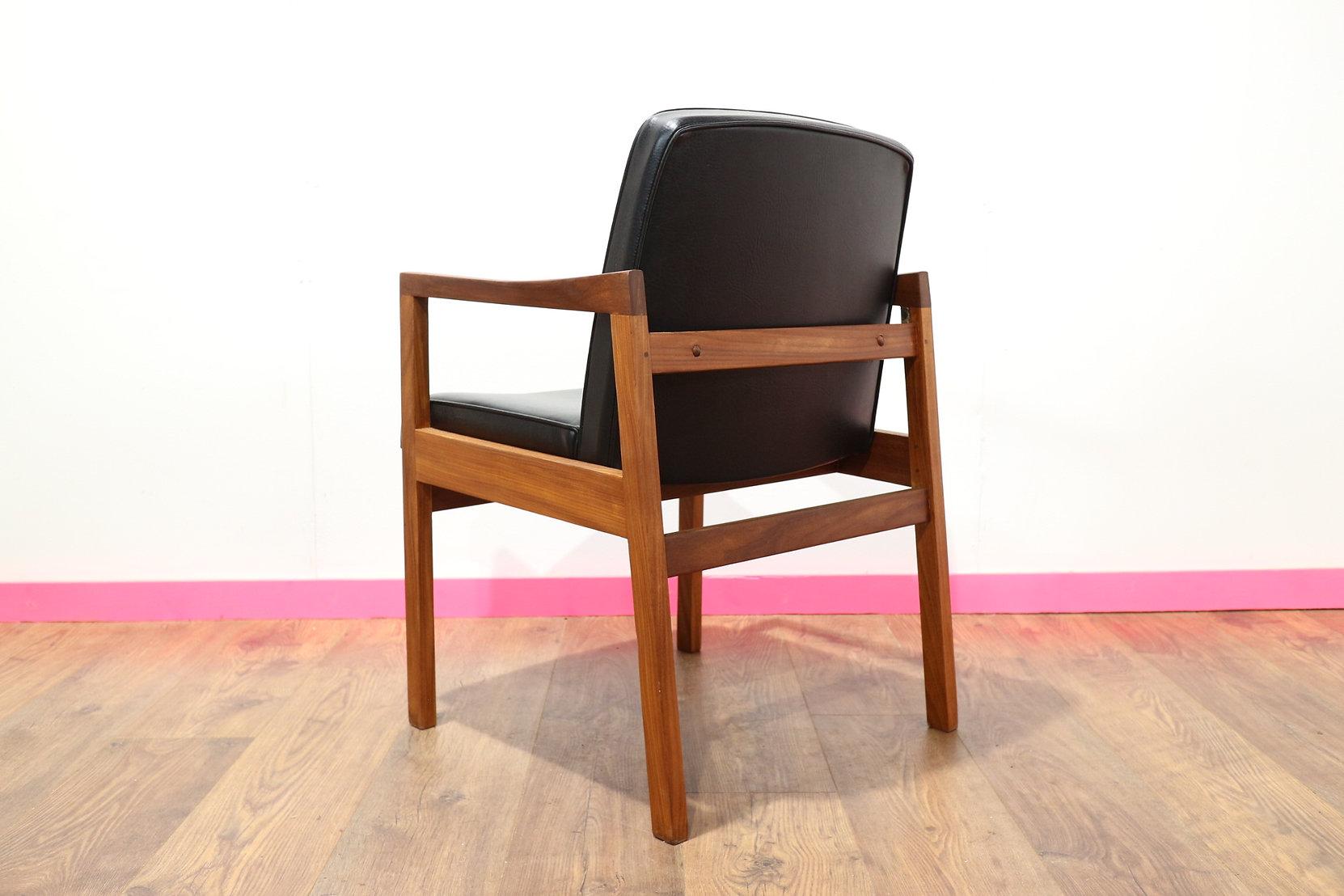 Mid-Century Modern Danish Style Office Black Desk Chair 1