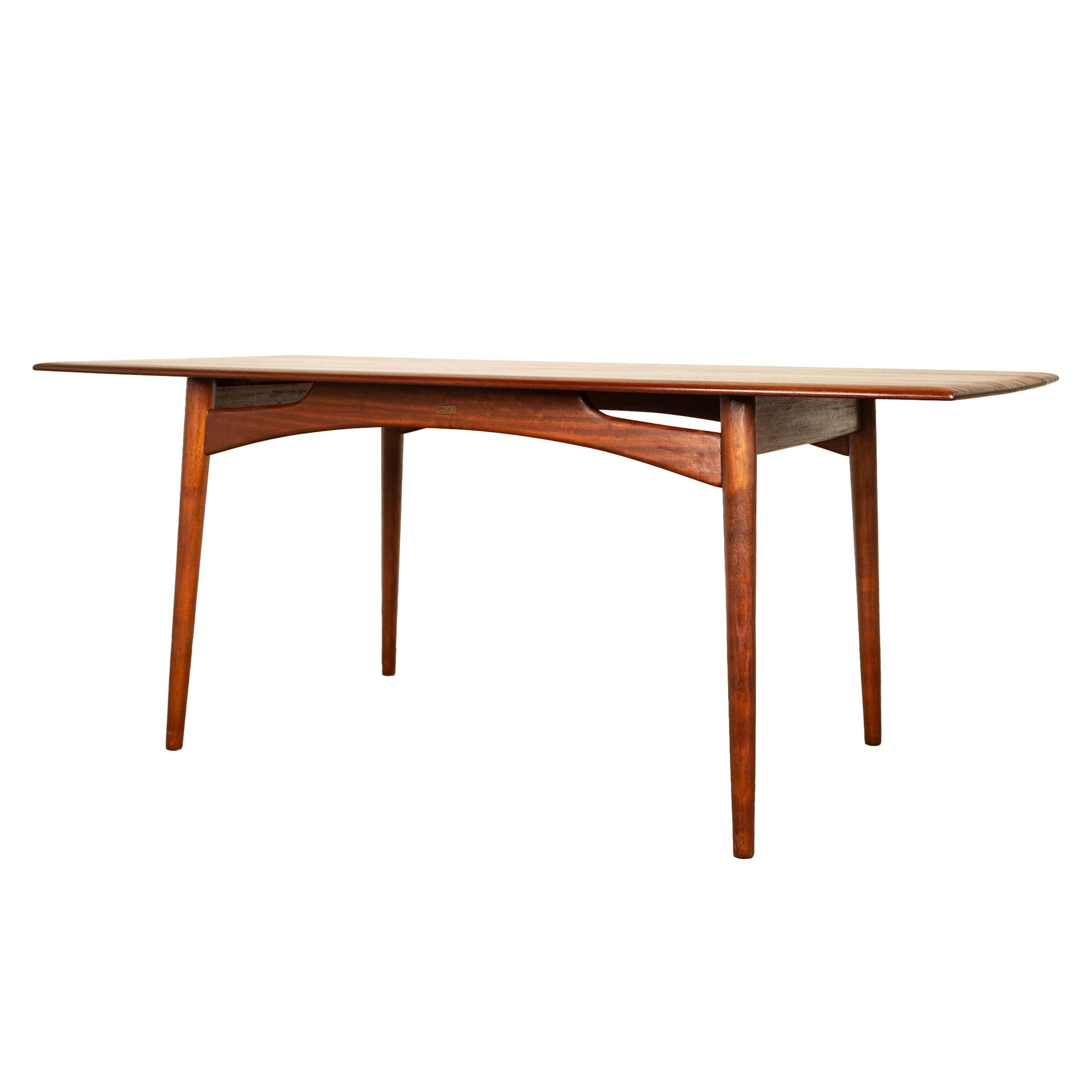 Mid Century Modern Danish Style Solid Teak Afromosia 8 Seat Dining Table 1960 For Sale 6