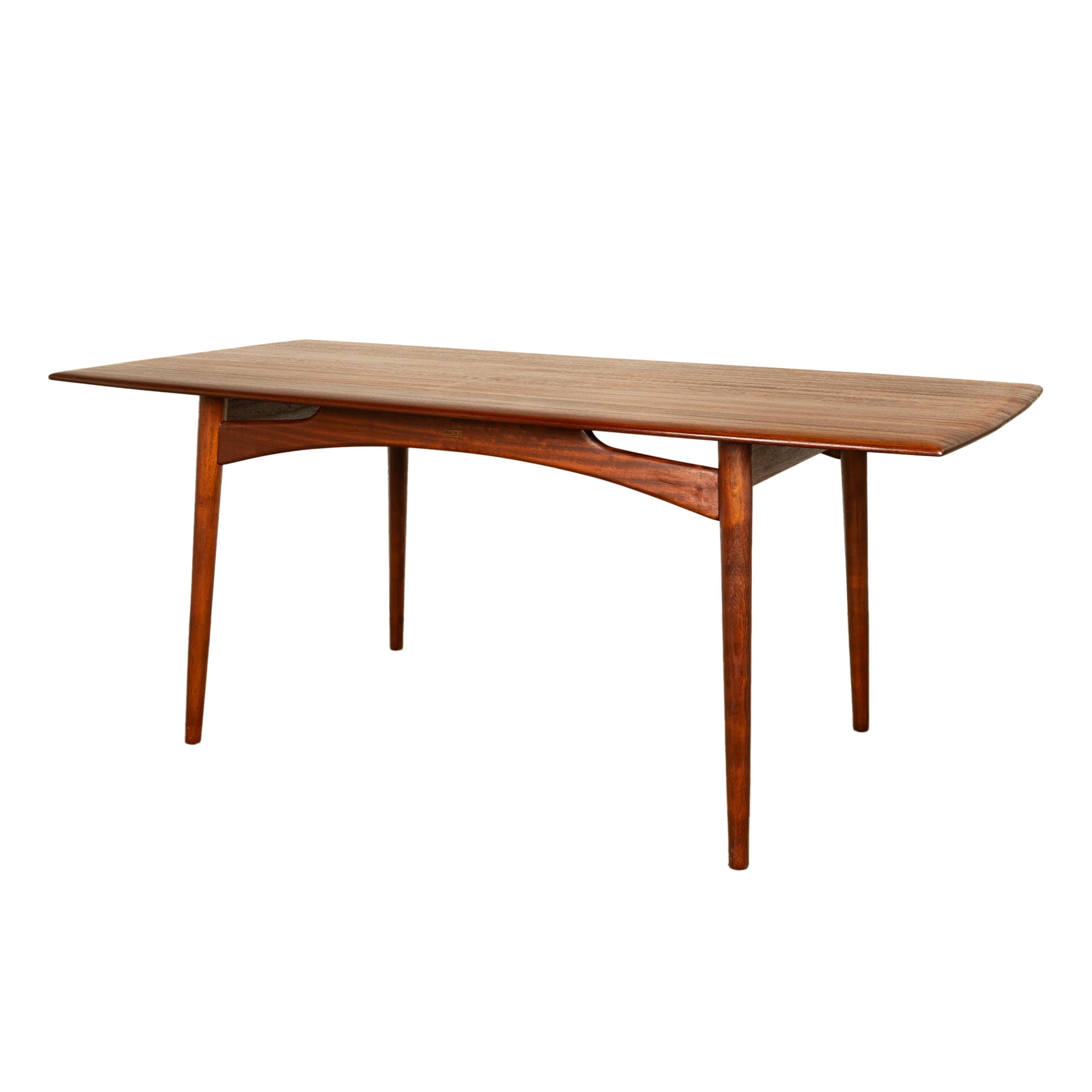 Mid Century Modern Danish Style Solid Teak Afromosia 8 Seat Dining Table 1960 For Sale 1