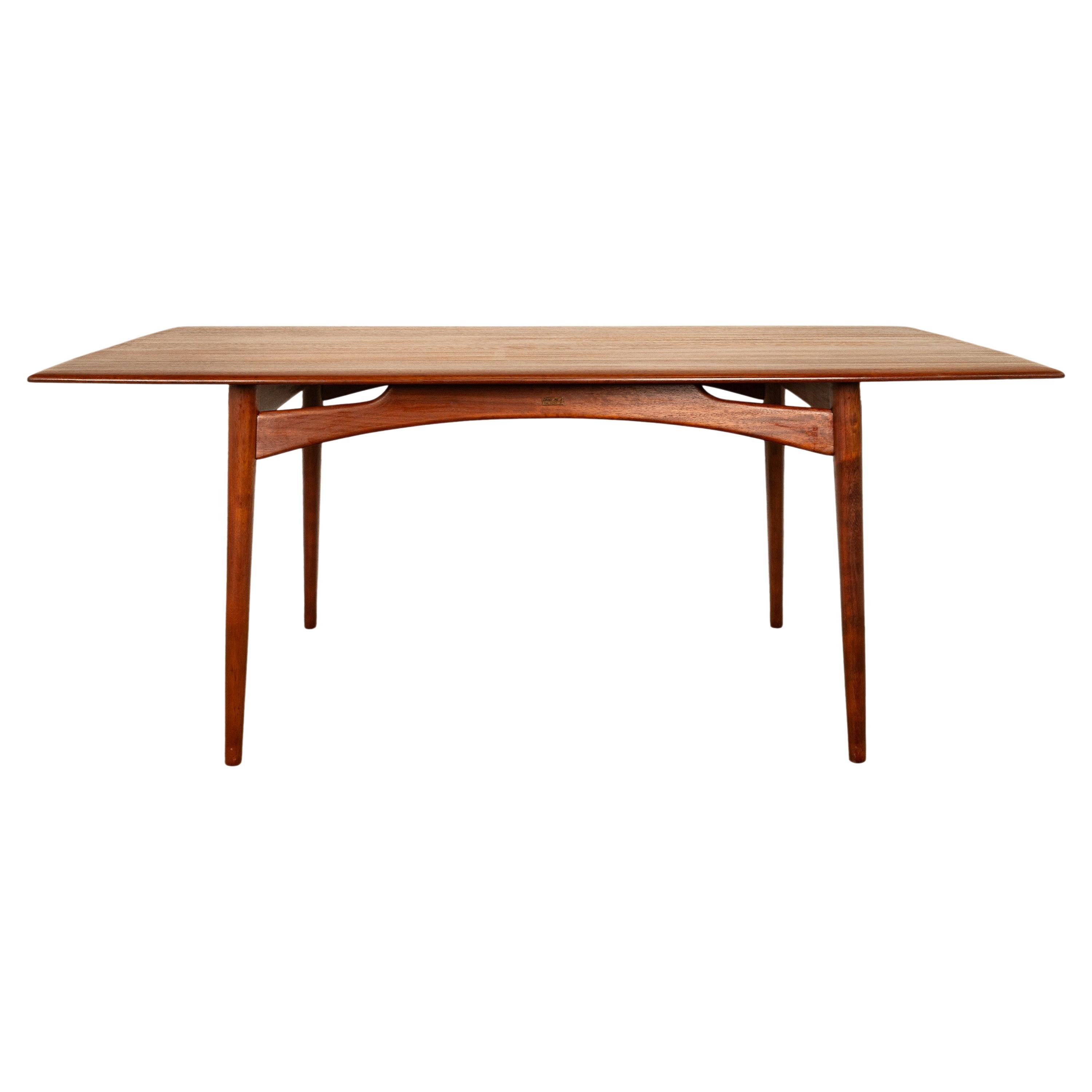 Mid Century Modern Danish Style Solid Teak Afromosia 8 Seat Dining Table 1960 For Sale