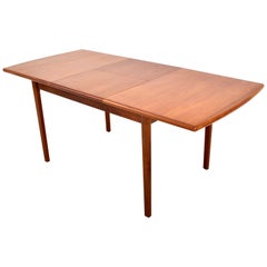 Mid-Century Modern Danish Style Teak Butterfly Leaf Dining Table, 1960s