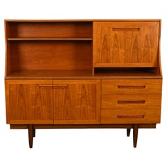 Vintage Mid Century Modern Danish Style Teak Credenza Bar Sideboard Buffet G Plan 1960s