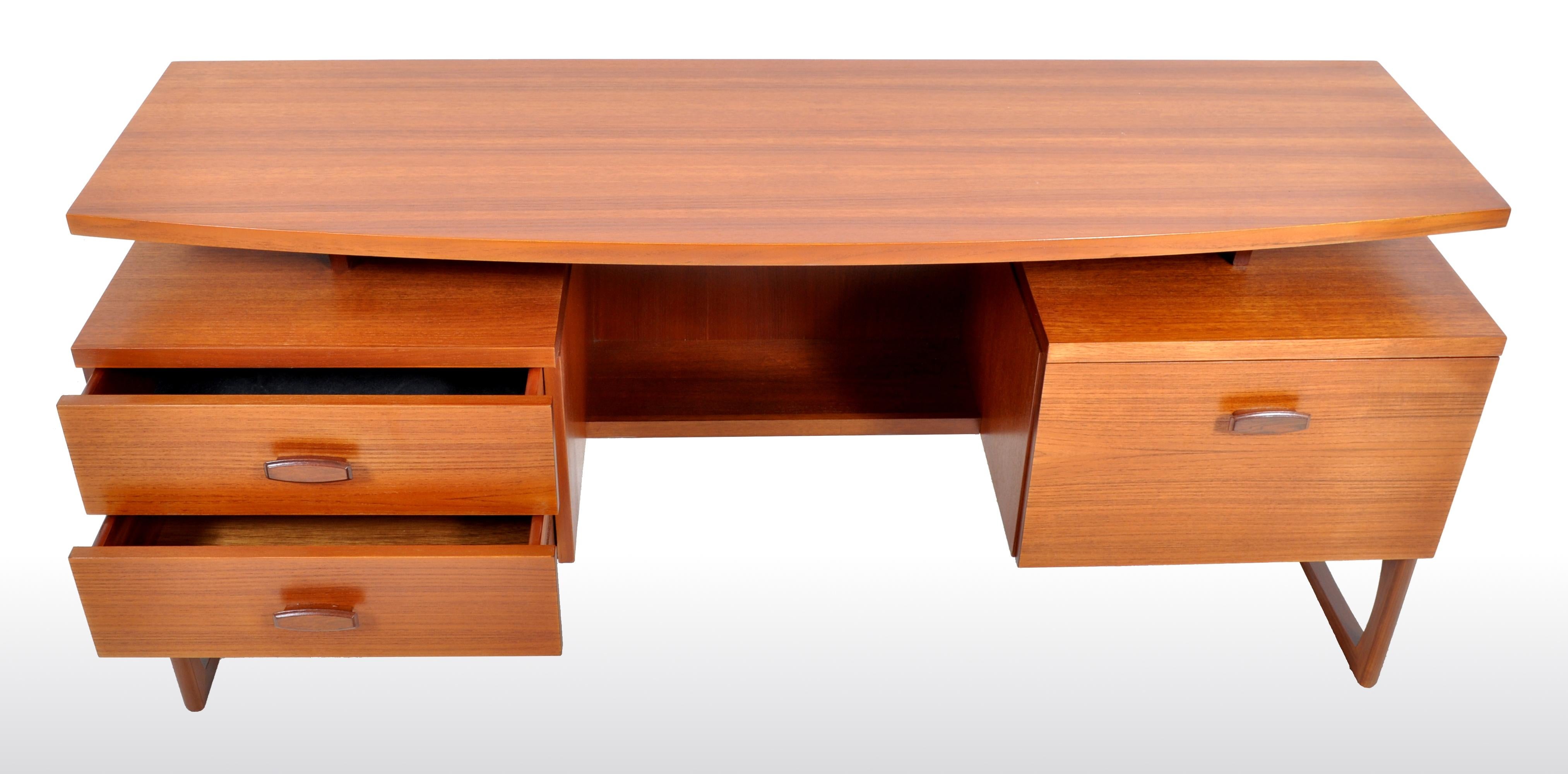 20th Century Mid-Century Modern Danish Style Teak Desk by Ib Kofod-Larsen for G Plan, 1960s