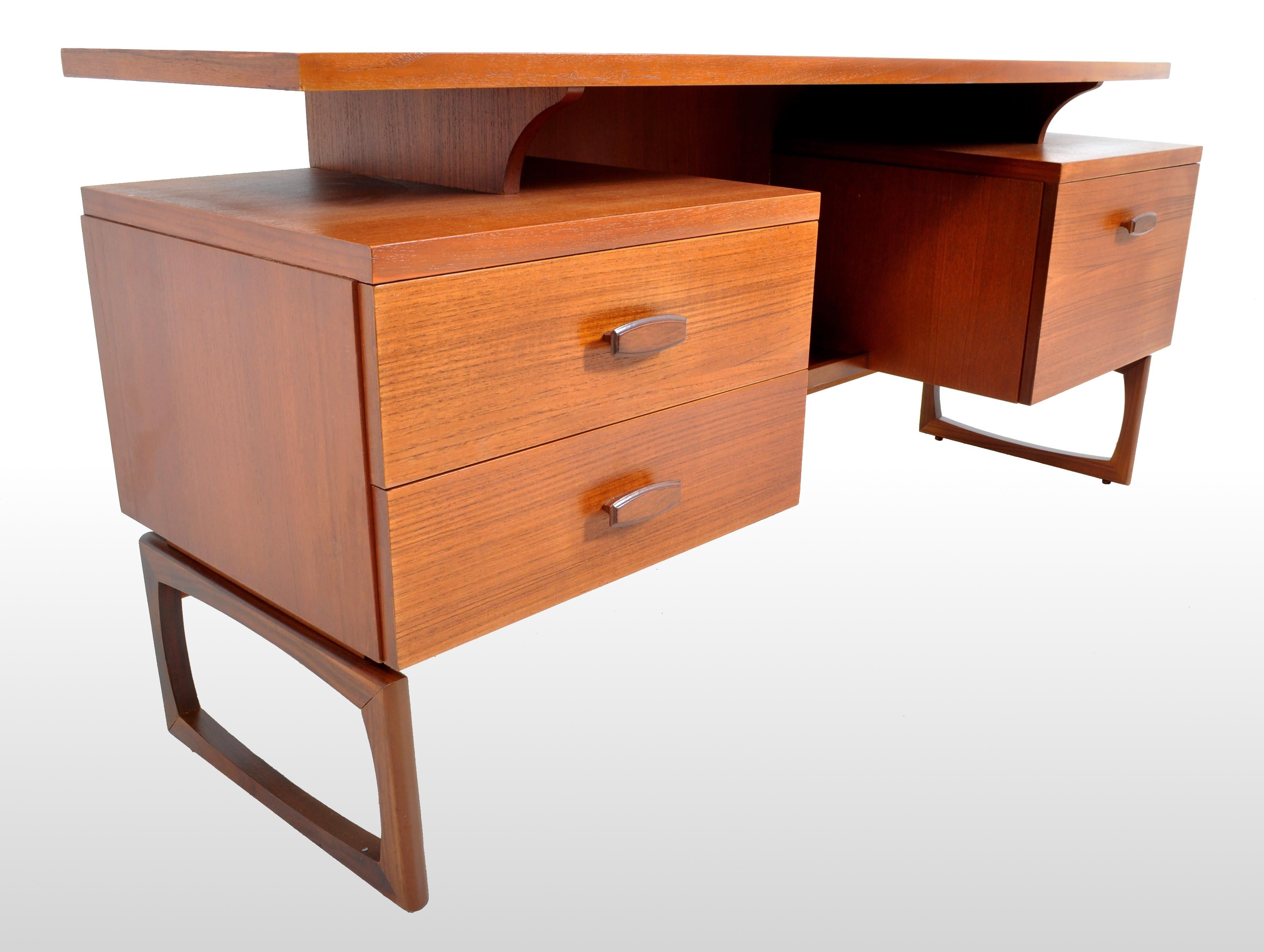 Mid-Century Modern Danish Style Teak Desk by Ib Kofod-Larsen for G Plan, 1960s 3