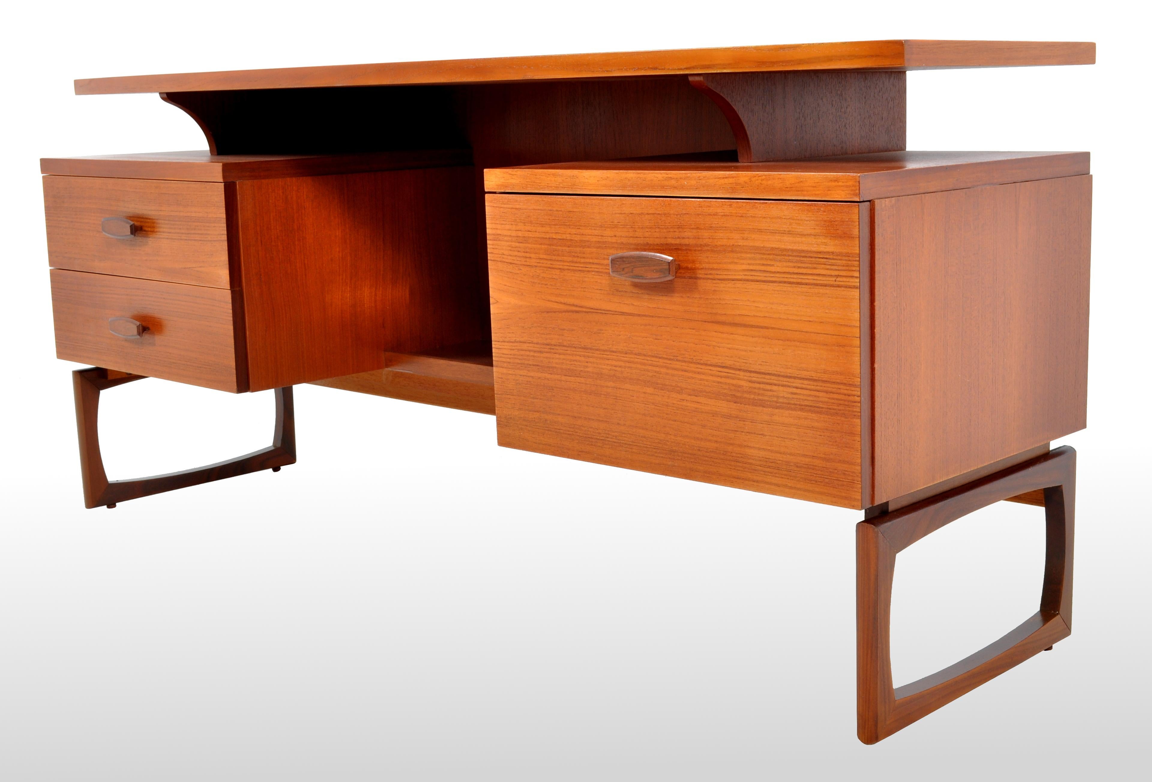 Mid-Century Modern Danish Style Teak Desk by Ib Kofod-Larsen for G Plan, 1960s 4
