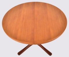Mid-Century Modern Danish Style Teak Dining Table with Twin Leaves by McIntosh