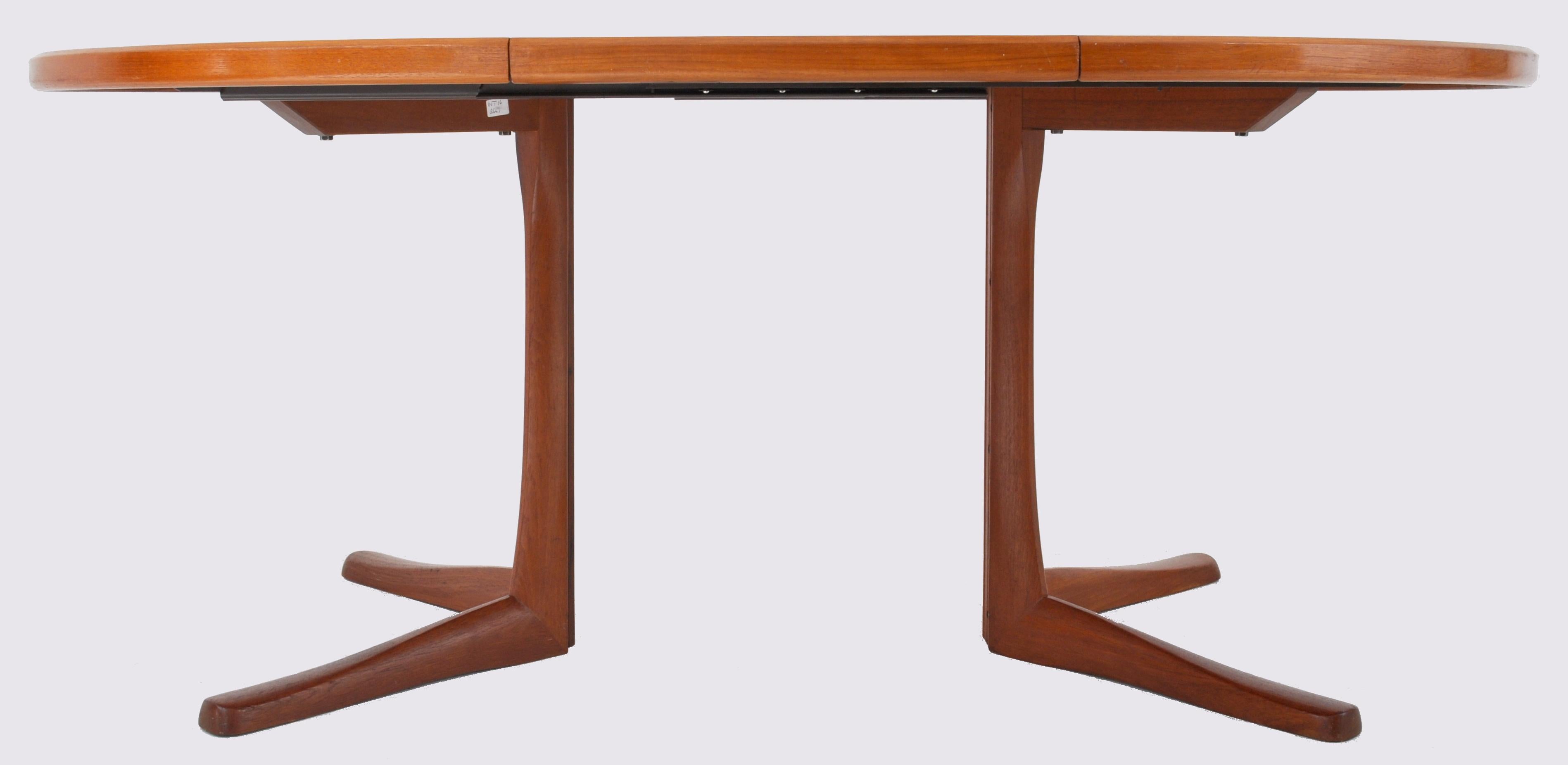 20th Century Mid-Century Modern Danish Style Teak Dining Table with Twin Leaves by McIntosh