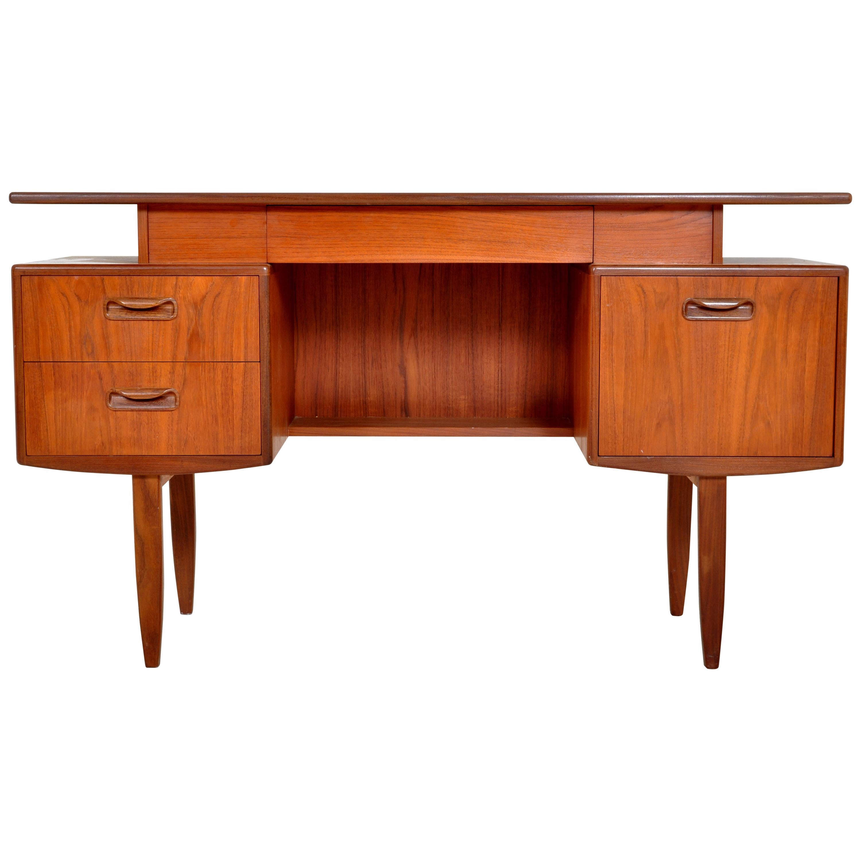 Mid-Century Modern Danish Style Teak "Fresco" Floating Top Desk by G Plan, 1960s