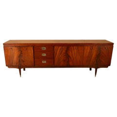Mid Century Modern Danish Style Teak Mahogany Long Credenza Fully Restored 1966