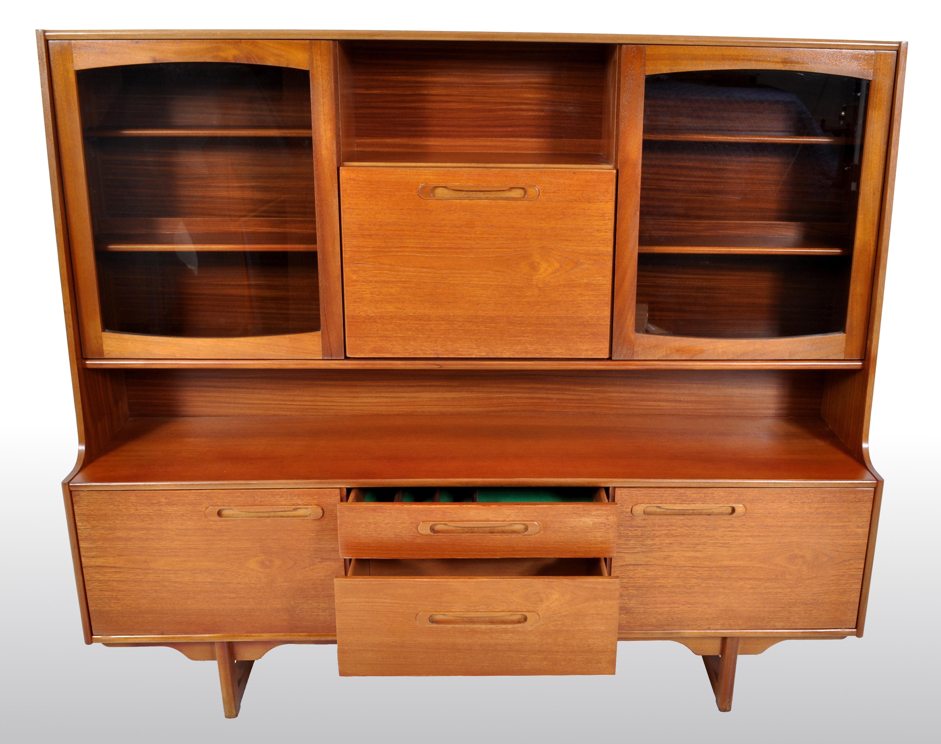 Mid-Century Modern Danish Style Twin Tier Credenza in Teak by Portwood, 1960s 6