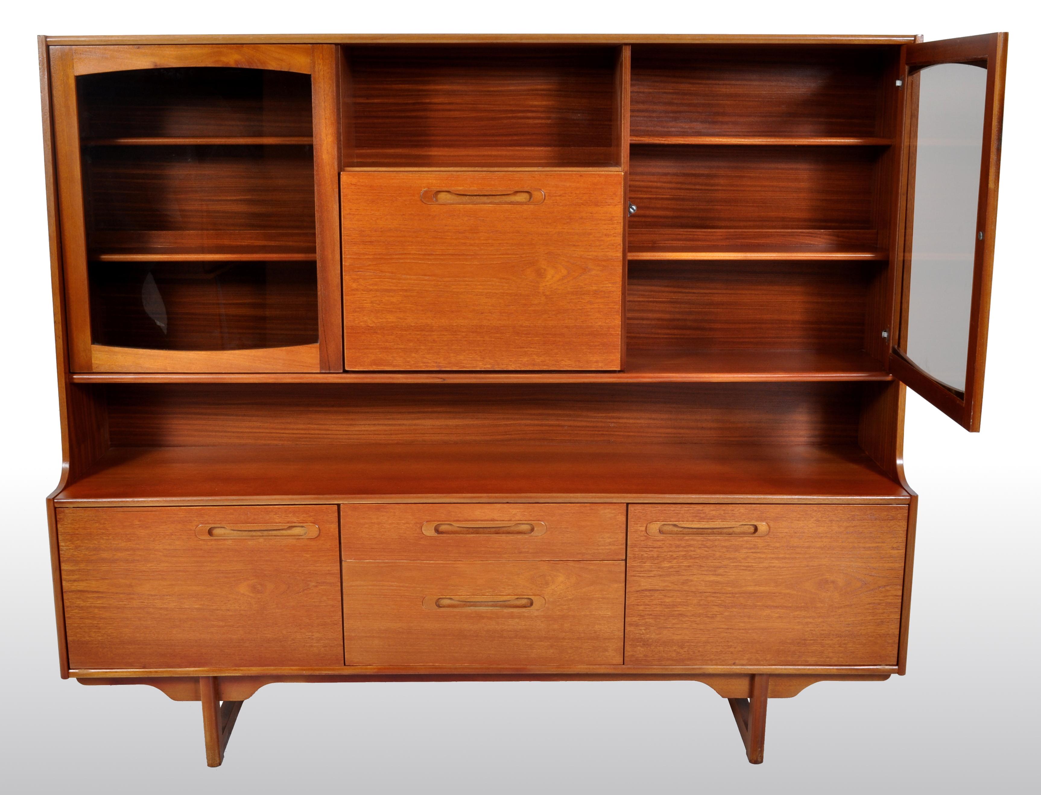 20th Century Mid-Century Modern Danish Style Twin Tier Credenza in Teak by Portwood, 1960s