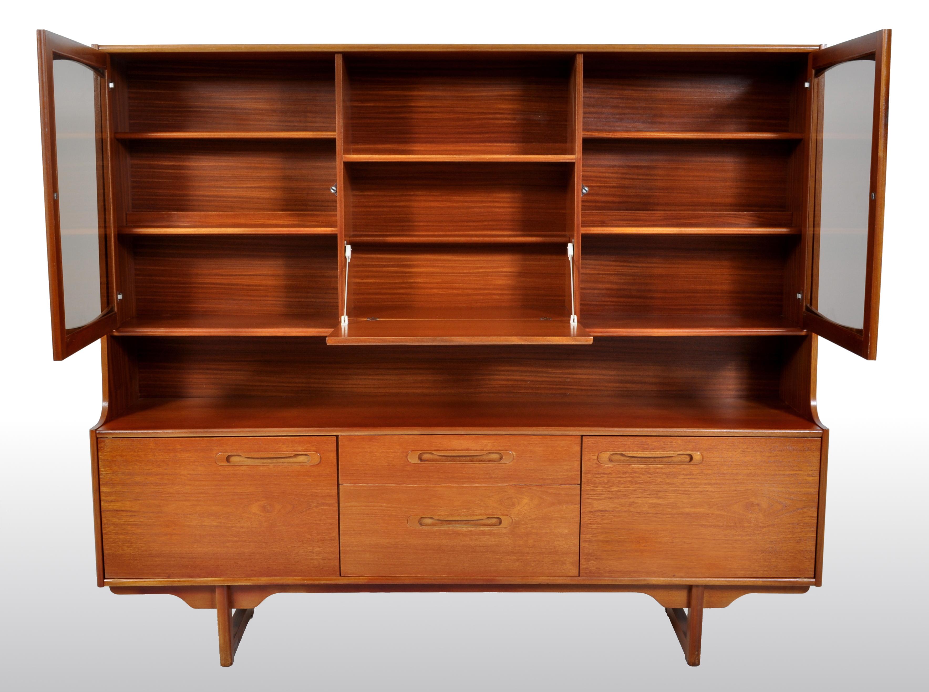 Mid-Century Modern Danish Style Twin Tier Credenza in Teak by Portwood, 1960s 2
