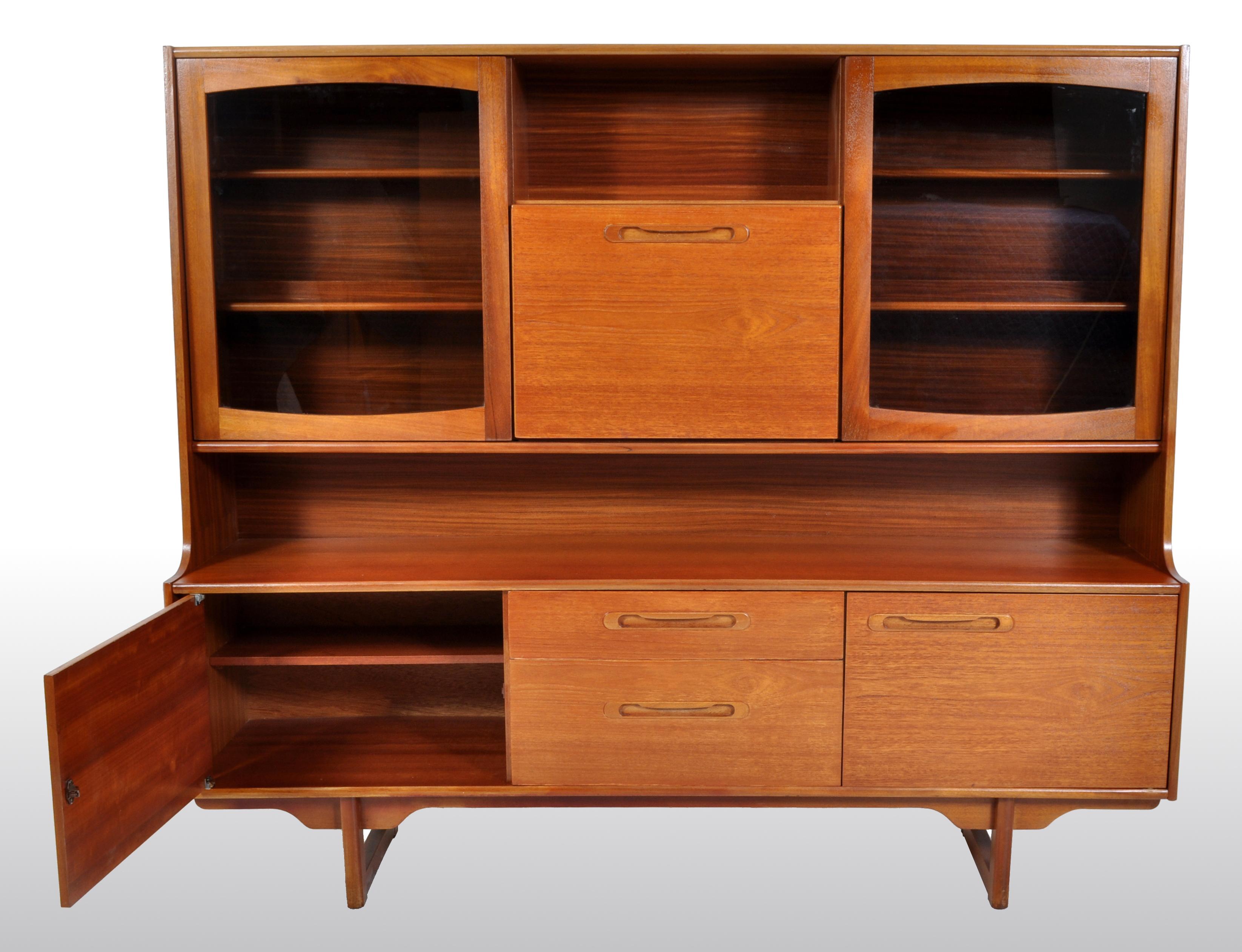 Mid-Century Modern Danish Style Twin Tier Credenza in Teak by Portwood, 1960s 3