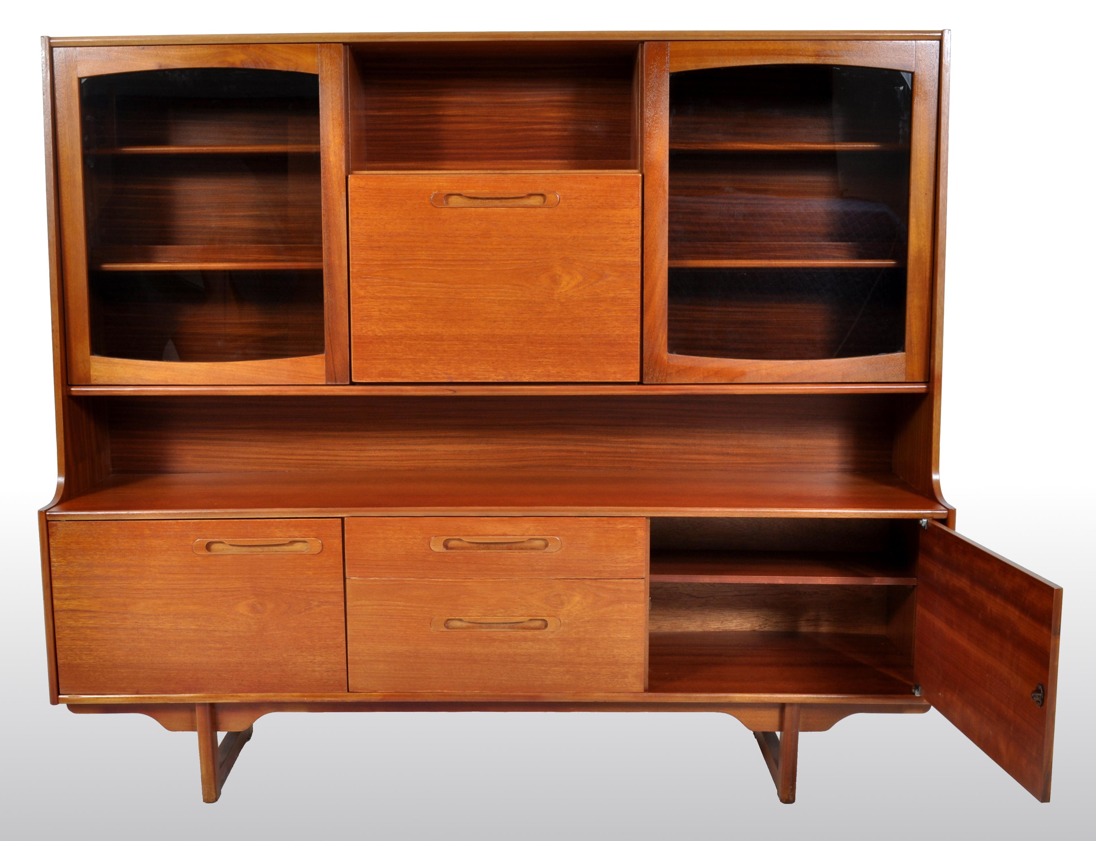 Mid-Century Modern Danish Style Twin Tier Credenza in Teak by Portwood, 1960s 4