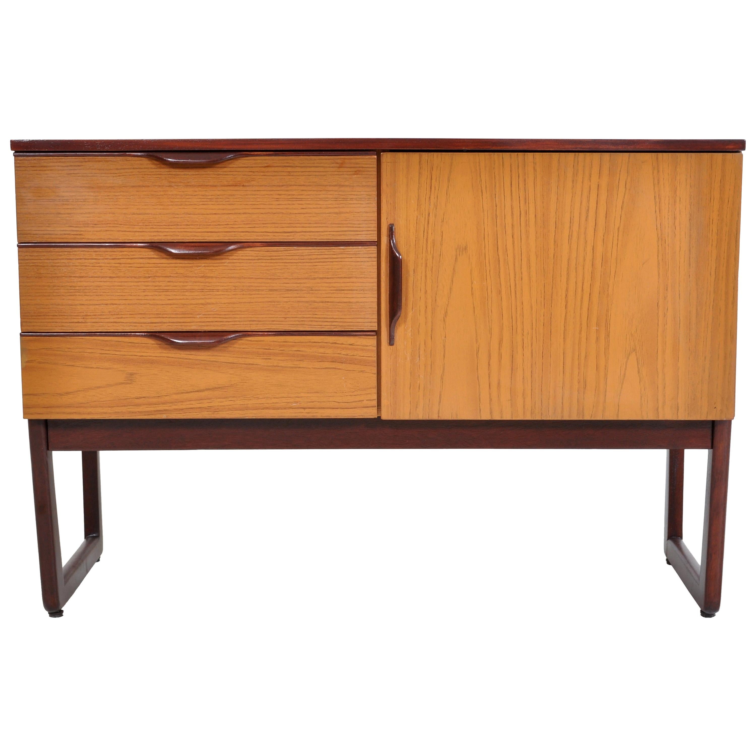 MidCentury Modern Danish Style TwoTone Teak Credenza, Europa
