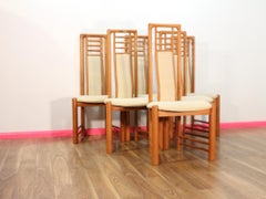 Mid-Century Modern Danish Tall Dining Chairs by Gudme Mobelfabrik Set of 6