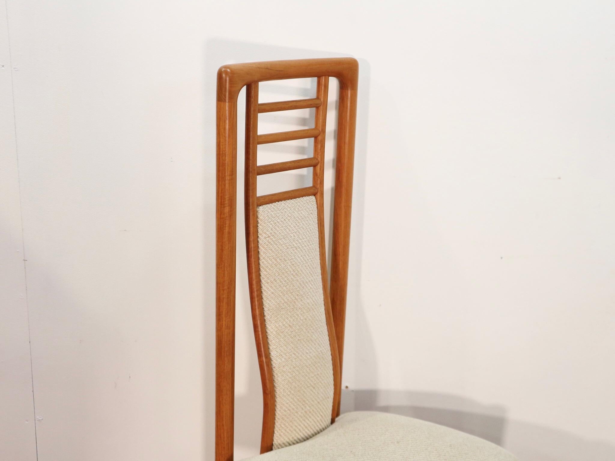 Mid-Century Modern Danish Tall Dining Chairs by Gudme Mobelfabrik Set of 6 4
