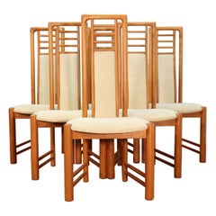 Mid-Century Modern Danish Tall Dining Chairs by Gudme Mobelfabrik Set of 6