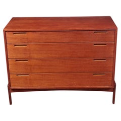 Mid Century modern danish teak 4 drawer dresser design by William Watting