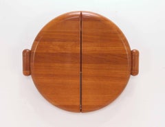 Mid-Century Modern Danish Teak Adjustable Tri-Fold Wall Mirror