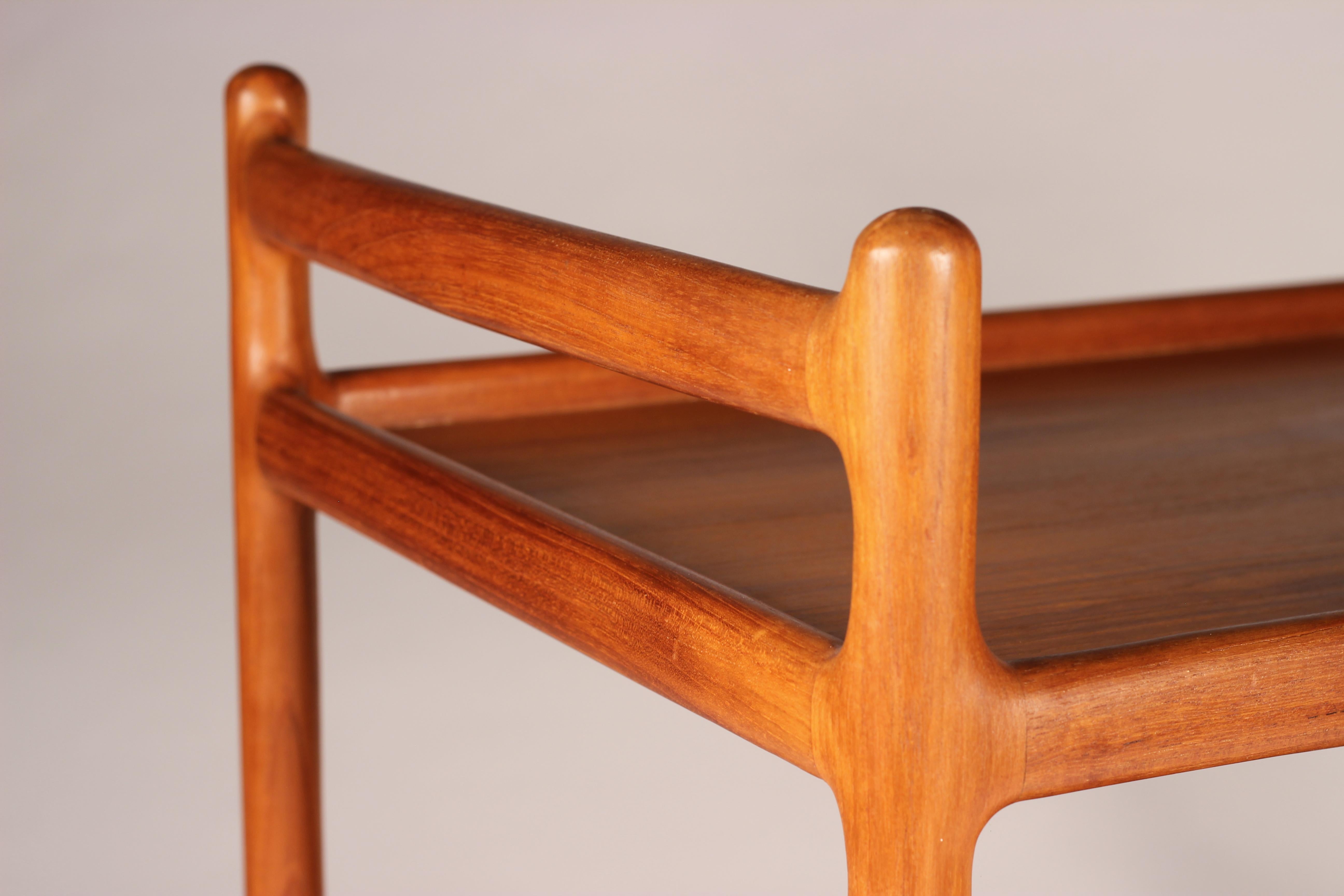 Scandinavian Modern Danish Teak Bar Cart by Johannes Andersen for Silkeborg 7