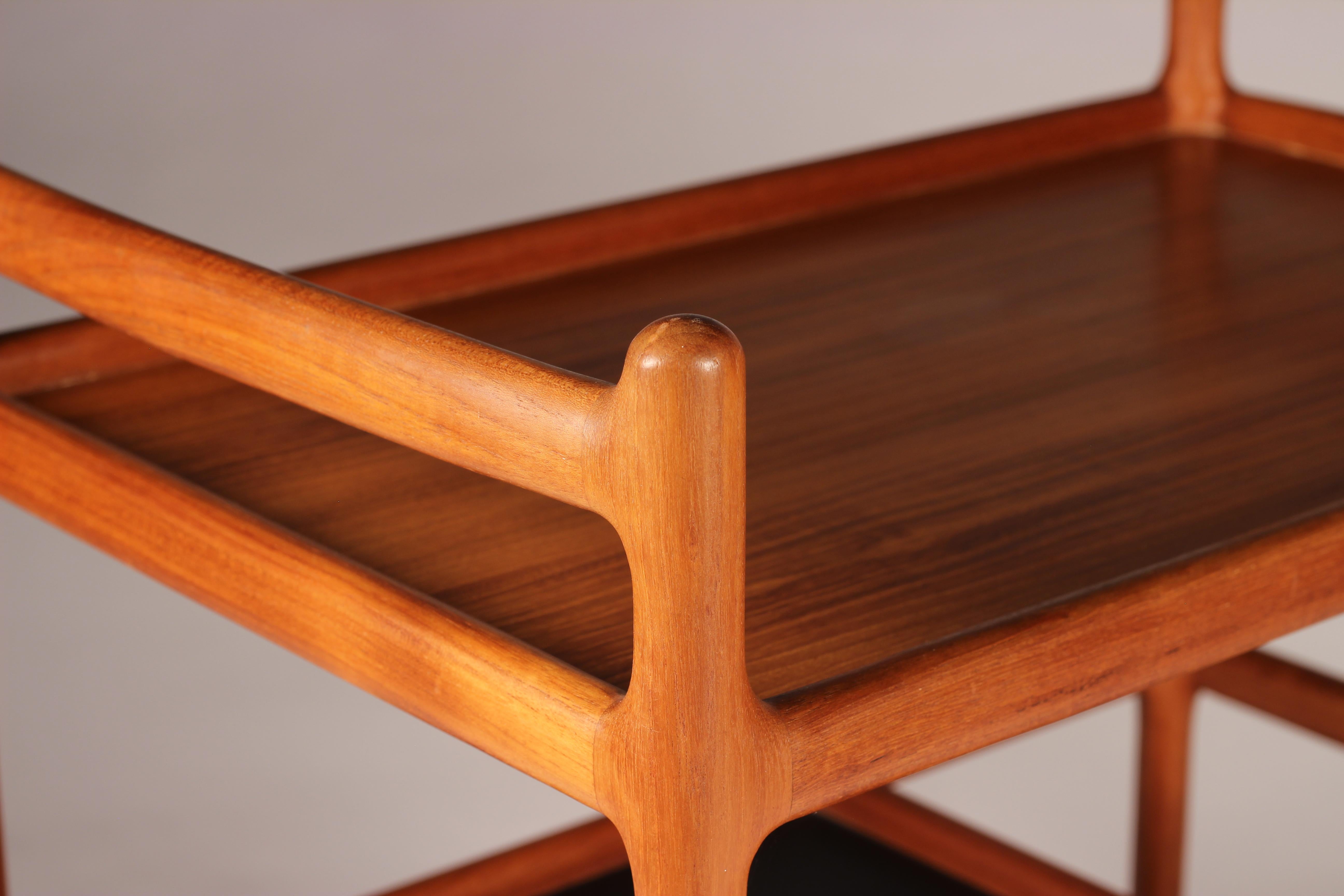 Mid-20th Century Scandinavian Modern Danish Teak Bar Cart by Johannes Andersen for Silkeborg