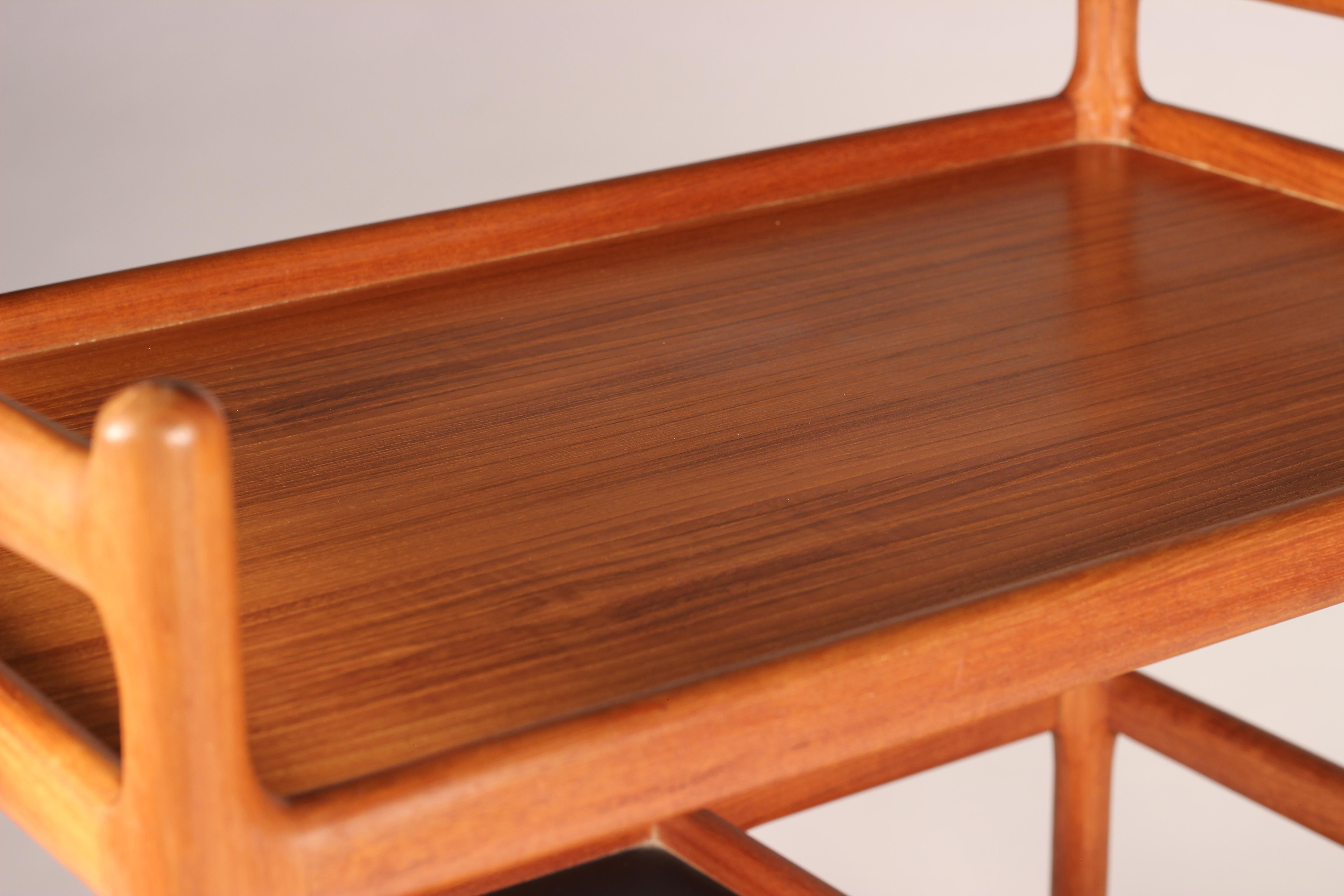 Scandinavian Modern Danish Teak Bar Cart by Johannes Andersen for Silkeborg 1